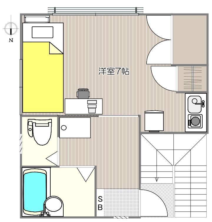 コーポ中島201号室 女性専用のお部屋です