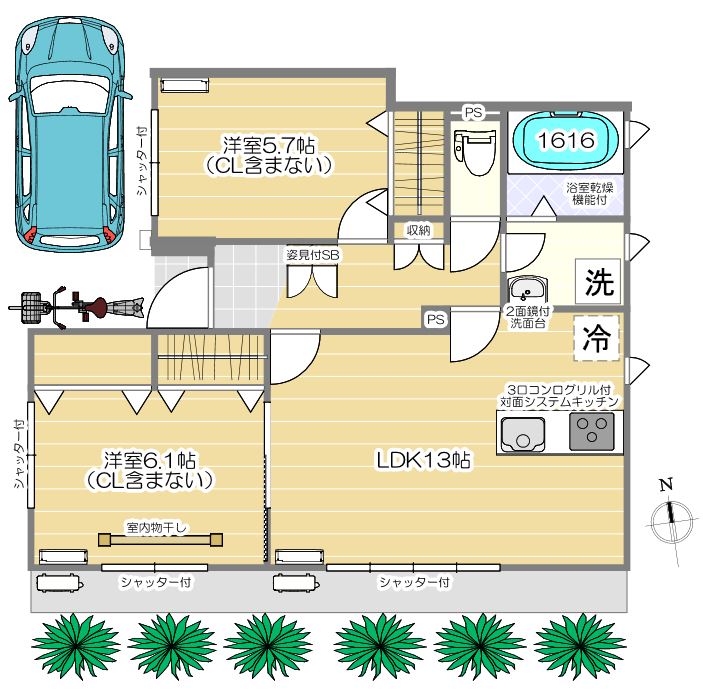 「募集予告」ベルイースト102号室 ファミリータイプのお部屋で,駐車場付きです!